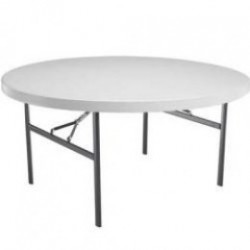 Mesa Plegable De Plastico Lifetime Redonda 1.53 Mts Diá